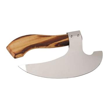 Imagem de Cortador De Pizza, Machado De Pizza Viking Machado De Corte De Pizza Aço Inoxidável Feito à Mão Machado De Corte De Pizza Viking Com Cabo De Madeira Para Massa De Waffles De Bolo De Pizza