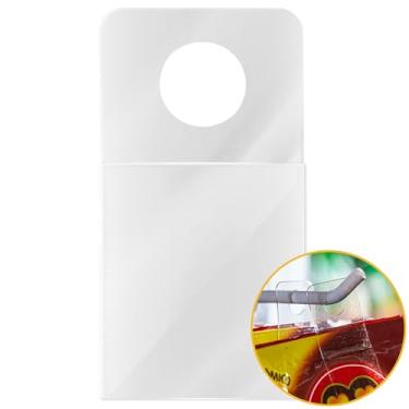 Imagem de NEOBRASIL - Hang Tab Gancho Adesivo - Furo Circular - Expositor para Loja, Adesivo para Organização, Prateleiras e Gancheira - PET Reciclável - Transparente - Suportam 250gr - 1000un