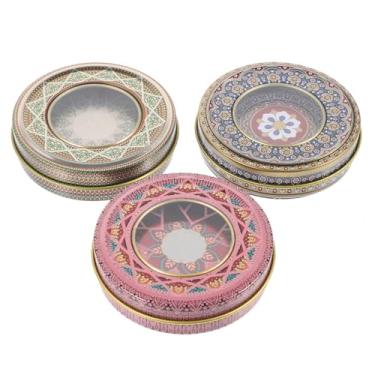 Imagem de SEWACC 3 Peças Latas De Armazenamento De Caixa De Açafrão Jarra De Metal Recipientes De Açafrão De Metal Recipientes De Armazenamento Recipientes De Armazenamento Recipientes De Açafrão