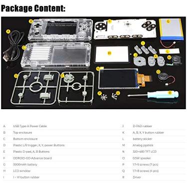 Imagem de NATEFEMIN RockChip RK3326 1G Odroid Go Advance OGA V2.0 Original Kit Handheld Console 3.5" 320 * 480 - Micro SD Card Not Included Accessory