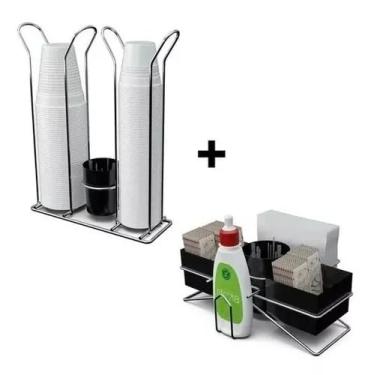 Imagem de Suporte Sachê De Açúcar/Adoçante + Porta Copo Água/Café