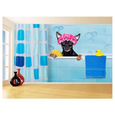 Imagem de Papel De Parede Animal Cão Petshop Banho Tosa 3,5M Anm390