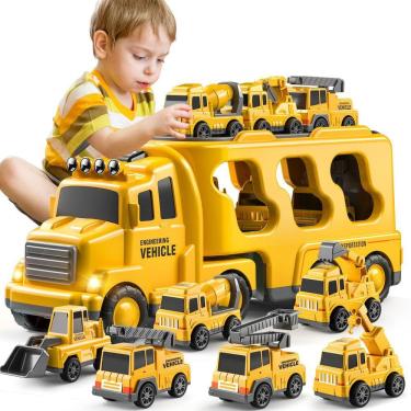 Imagem de Brinquedo de caminhão de construção TEMI 7 em 1 Friction Power 3-6 anos