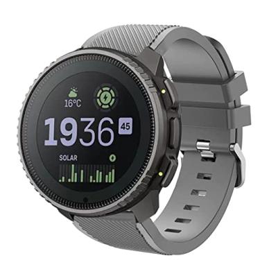 Imagem de Lamshaw Compatível com pulseiras verticais SUUNTO, tiras de substituição de silicone clássicas de 22 mm compatíveis com SUUNTO Vertical / 9 Peak/Peak Pro / 5 Peak (cinza)