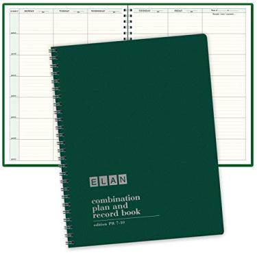 Imagem de ELAN Publishing Company Plano de combinação e livro de registro: um livro eficiente de 21 cm x 28 cm para planos de aula e séries combina W101 e R1010 (PR7-10) (verde)