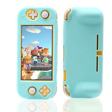 Imagem de Capa de silicone para Nintendo Switch Lite, capa protetora para Nintendo Switch Lite com protetor de tela e punhos de 6 polegares - Animal Crossing Blue