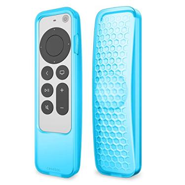 Imagem de Fintie Capa protetora 2 em 1 para Apple TV Siri Remote 2021 2022 e apple Tag - capa leve antiderrapante à prova de choque para Apple TV 4K / HD Siri Remote Controller (2ª geração/3ª geração), brilh