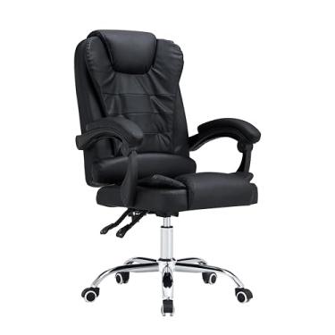 Imagem de Cadeira CEO de Escritório Conthey Ergonômica Reclinável com Altura Ajustável e Rodízios Silenciosos – Preta