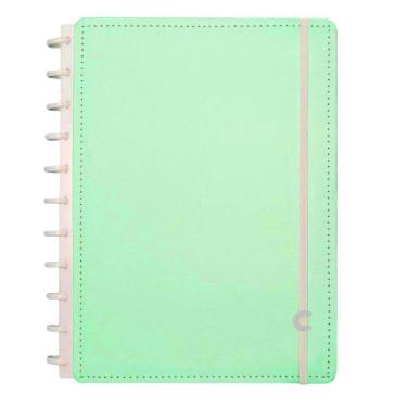 Imagem de Caderno Grande 80 Folhas Verde Pastel Caderno Inteligente