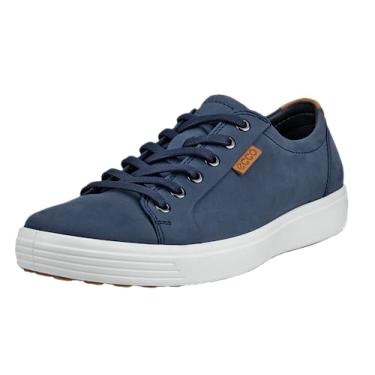 Imagem de ECCO Tênis masculino Soft 7 Fashion, Nobuck marinho/leão, 9-9.5