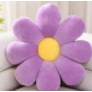 Imagem de Pequenas flores de margarida, almofadas, flores, almofadas de pelúcia, almofadas de assento, pelúcia, roxo, 70 cm