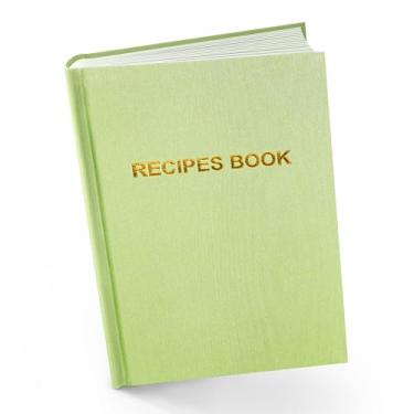 Imagem de Notewells Elegante diário de receitas de capa dura – Livro de receitas em branco para criações culinárias pessoais – Livro de receitas perfeito para organizar e escrever suas próprias receitas (verde)