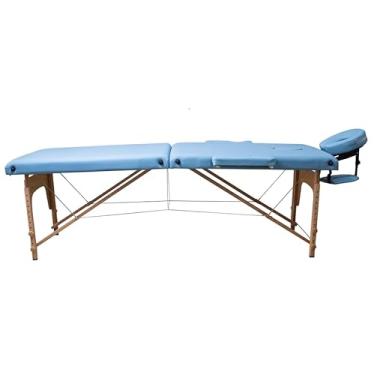 Imagem de Maca Portátil e Dobrável Goldlife Luxo 250Kg 1,80x70cm Com Capa Protetora (Azul Claro)