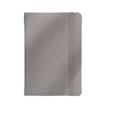 Imagem de Joucien Caderno minimalista criativo para escritório de negócios A5 alça Ledger-(100 folhas) padrão de pano - cinza A5