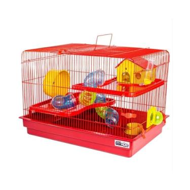 Imagem de JEL PLAST GAIOLA PARA HAMSTER BIG SPACE 2 ANDARES - VERMELHA, GRANDE