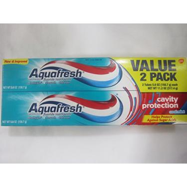 Imagem de Pasta de dente Aquafresh com proteção contra cavidades, pacote com 2, menta fria, 159 g