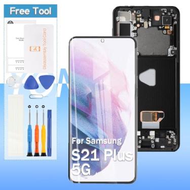 Imagem de Substituição de tela para Samsung Galaxy S21 Plus 5G SM-G996B SM-G996U SM-G996W SM-G996N SM-G9960 17.0 cm OLED LCD Display Touch Digitizer Assembly com ferramentas (preto com moldura)