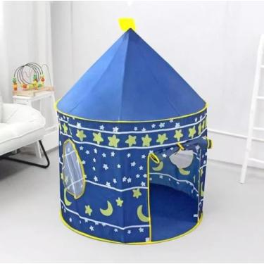 Imagem de Barraca infantil Castelo para crianças toca infantil AZUL 1,35x1,05