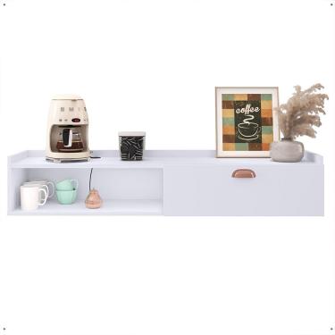Imagem de Aparador Buffet Suspenso Moderno Decor 1 Porta Nicho Organizador Sala Estar Jantar Área Café – RPM