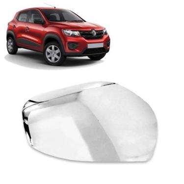 Imagem de Aplique Cromado para Capa Retrovisor Kwid 2017 2018 2019 2020 2021 202
