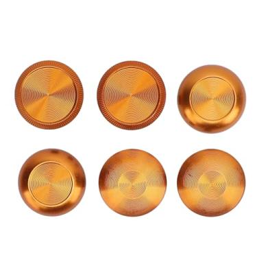 Imagem de Miniaturas Analógicas de Metal, 6 Peças de Miniaturas de Metal para Controlador de Borda, Acessórios de Console de Jogo de Manche de Liga de Alumínio (GOLD)