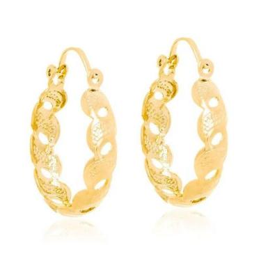 Imagem de Brincos banhado ouro 3x 24k 18k e 22k femininos argola pequenos romman