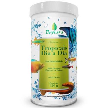 Imagem de Ração Para Peixes Alimento Poytara tropicais dia a dia 420g