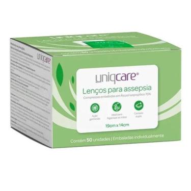 Imagem de Lenços Para Assepsia  70% Swab Grande 19x14 Cm 50 Unidades - UNIQMED