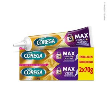 Imagem de Corega Ultra Creme Fixador de Dentadura Max Fixação e Bloqueio 2 Unida