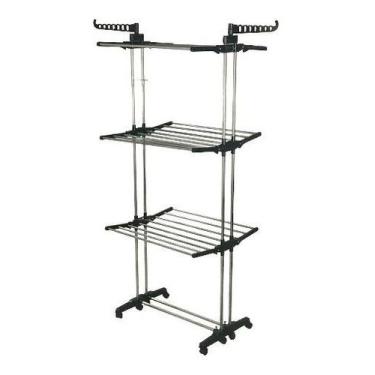 Imagem de Varal De Chão 3 Andares Aço Inox Móvel E Dobravel - Members Mark, Prat