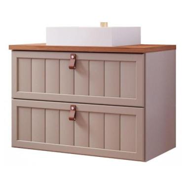 Imagem de Gabinete Para Banheiro 80Cm 100% Mdf 1 Gaveta 1 Porta Basculante Sense