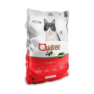 Imagem de Ração Quatree Life para Gatos Adultos Sabor Salmão e Arroz  - 3kg