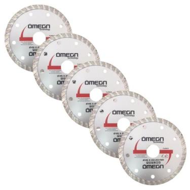 Imagem de 5 Pcs Disco de Corte Diamantado 115 X 22,23 mm Esmerilhadeira  - OMEGA