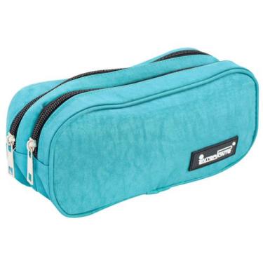 Imagem de Estojo Porta Objetos Escolar Pincéis 2 Compartimentos 22x10 - Interpon