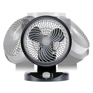Imagem de Ozeri Ventilador de mesa oscilante Brezza 360 de 25,4 cm, com tecnologia de movimento orbital