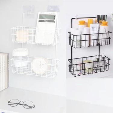 Imagem de Prateleira Cesto Organizador Aramado 2 Andares Autoadesivo - Inter