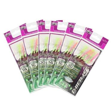 Imagem de Kit 6 Cartelas Sabiki SM-6H625 Marine Sports n 16, 18 e 20 (36 Peças)