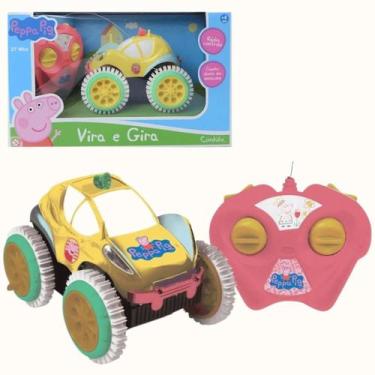 Imagem de Carrinho Controle Remoto Peppa Pig Vira e Gira Candide