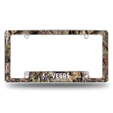 Imagem de Rico Industries Moldura de placa automotiva NHL Vegas Golden Knights Mossy Oak 30,48 cm x 15,24 cm cromada para carro/caminhão/SUV