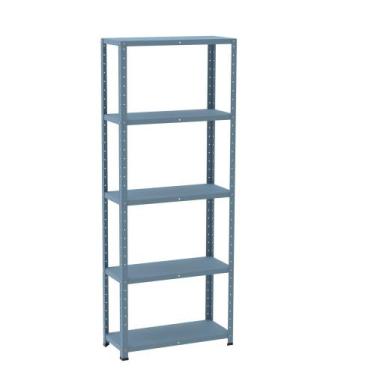 Imagem de Estante de Aço com 5 Prateleiras Linha Light 1,80 M Azul Dali - Pandin