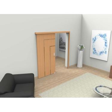 Imagem de Kit Madeira 2M Porta de Correr Rodinato