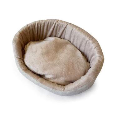 Imagem de Cama São Benedito Pet Europa Luxo Sued Bege para Cães - Tamanho 1