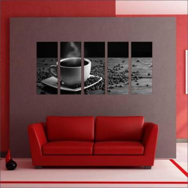 Imagem de Quadro Decorativo Padarias Cafeterias Pães Café Bolos Tortas 5 Peças G