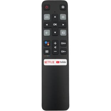 Imagem de Controle remoto de voz substituído RC802V para TCL Android TV 85P715 85P8M 100P715 06-BTZNYY-XRC802V 50A527 32A325 32S334 55A527 43A423 32S6500 32S6500 32S32 S65000 S 32S6800 32S6800S 32S6510S 32S615