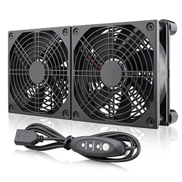 Imagem de Ventilador de resfriamento Wathai de alto fluxo de ar para computador Cooler TV Box sem fio DC 5V USB Power 120 mm 240 mm com controlador de várias velocidades