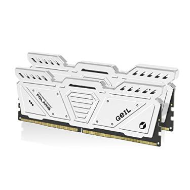 Imagem de GeIL Polaris DDR5 RAM, 32 GB (16 GB x 2) 5600 MHz 1,1 V, compatível com AMD/Intel, memória de desktop de alta velocidade DIMM longa (branca)