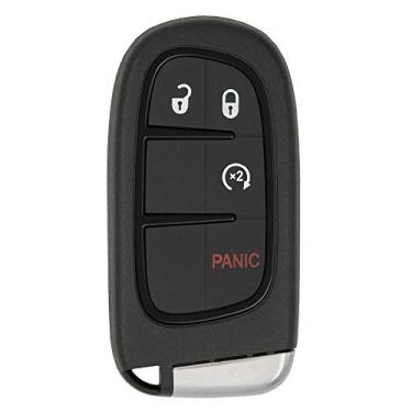 Imagem de Keyless2Go Substituição para controle remoto de proximidade com 4 botões chave inteligente Jeep GQ4-54T 68105078 AG