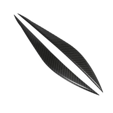 Imagem de Unifizz 1 par de tampa de farol de farol frontal de faróis de neblina capa de moldura de farol dianteiro para-choque traseiro de luz de neblina sobreposição moldura decoração externa para B-M-W F30