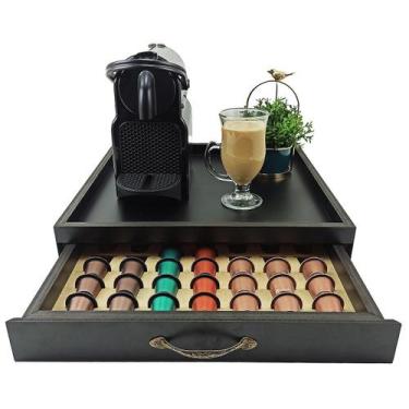 Imagem de Porta Cápsulas De Café Nespresso Com Bandeja E Gaveta Pr63 - Co2Beer