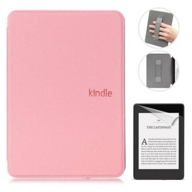 Imagem de Capinha Couro Com Alça Para Kindle 12 Rs23Cv 6.0 + Película